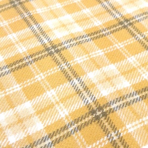 Gold & Cream Plaid Cotton Flannel Fabric Marcus Fabrics Primo Plaids R090961