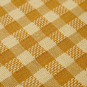 Mustard Gingham Yarn-Dyed Quilting Cotton Fabric Marcus Fabrics  W1105 GOLD