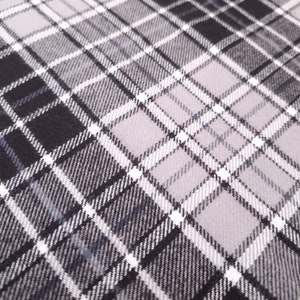 Black & White Plaid Cotton Flannel Fabric Marcus Fabrics Primo Plaids R090964