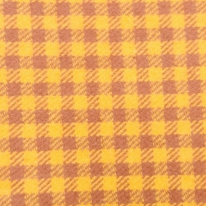 Mustard & Plum Gingham Plaid Cotton Flannel Fabric Marcus Fabrics Primo Plaids R090954 Golden Yellow Copper