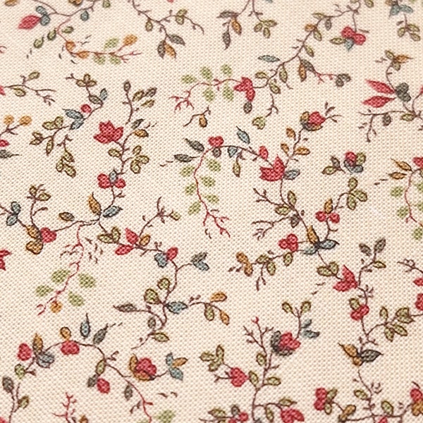Dainty Floral Vine on Ecru Quilting Cotton Fabric Marcus Fabrics Petticoat R170713D