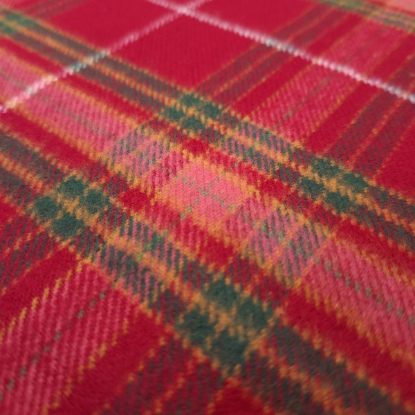 Holiday Red & Green Plaid Cotton Flannel Fabric Marcus Fabrics Primo Plaids Christmas R09U100 RED