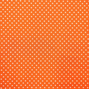 Neon Orange & White Polka Dots Quilting Cotton Fabric Marcus Fabrics