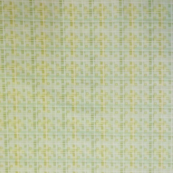 Faux Plaid Pastel Green Print Quilting Cotton Fabric Bee Happy Pastels