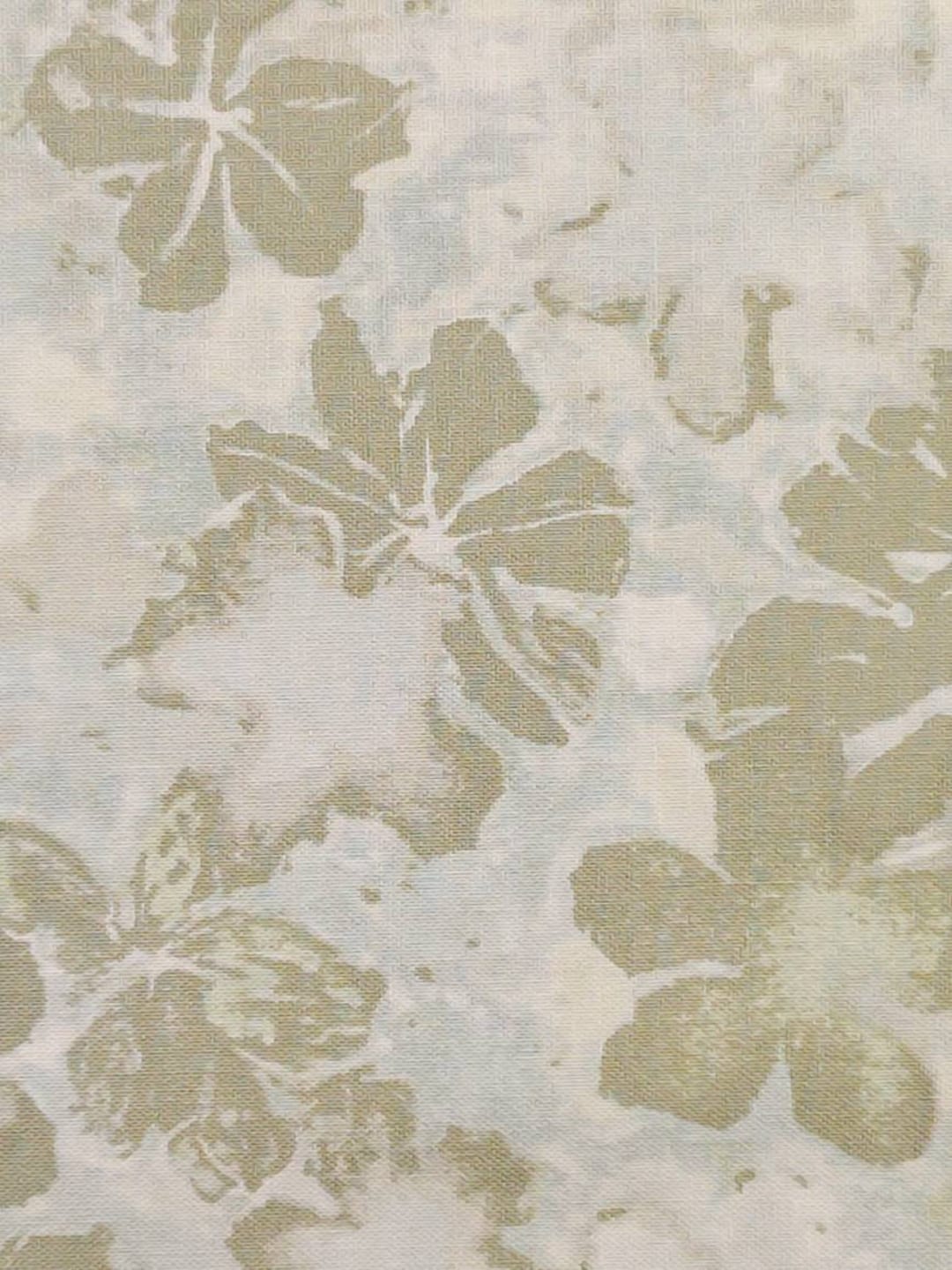 Floral Sage Green and Gray Quilting Cotton Fabricmaywood Studio ...