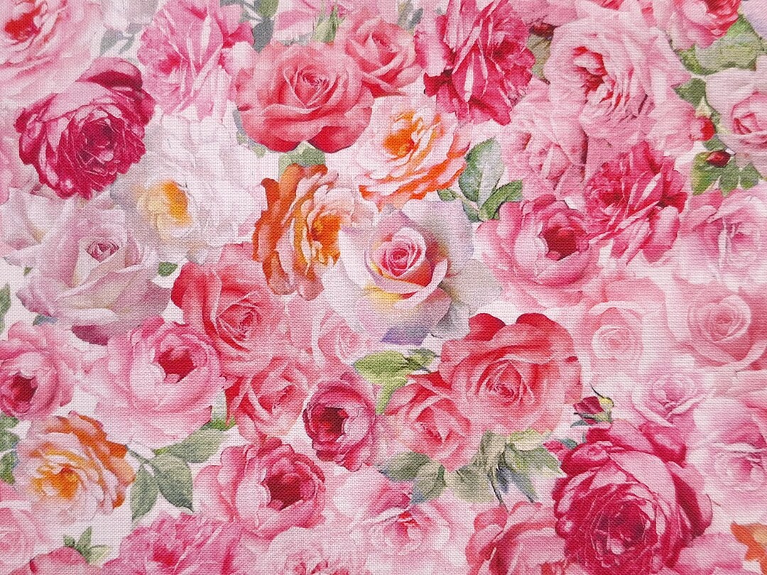 Packed Roses Quilting Cotton Fabric Belle Fleur Collection Timeless ...