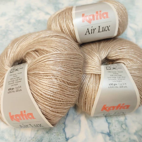Katia Air Lux Yarn #79 Sand - Viscose & Virgin Wool Blend
