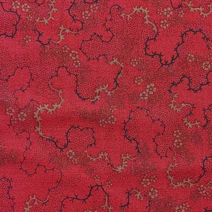 Red Floral Thorny Vines Quilting Cotton Fabric Marcus Fabrics image 1