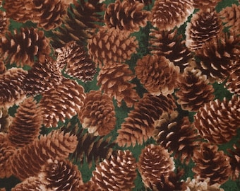 Packed Pinecones on Dark Green Quilting Cotton Fabric Timeless Treasures NATURE-C7466