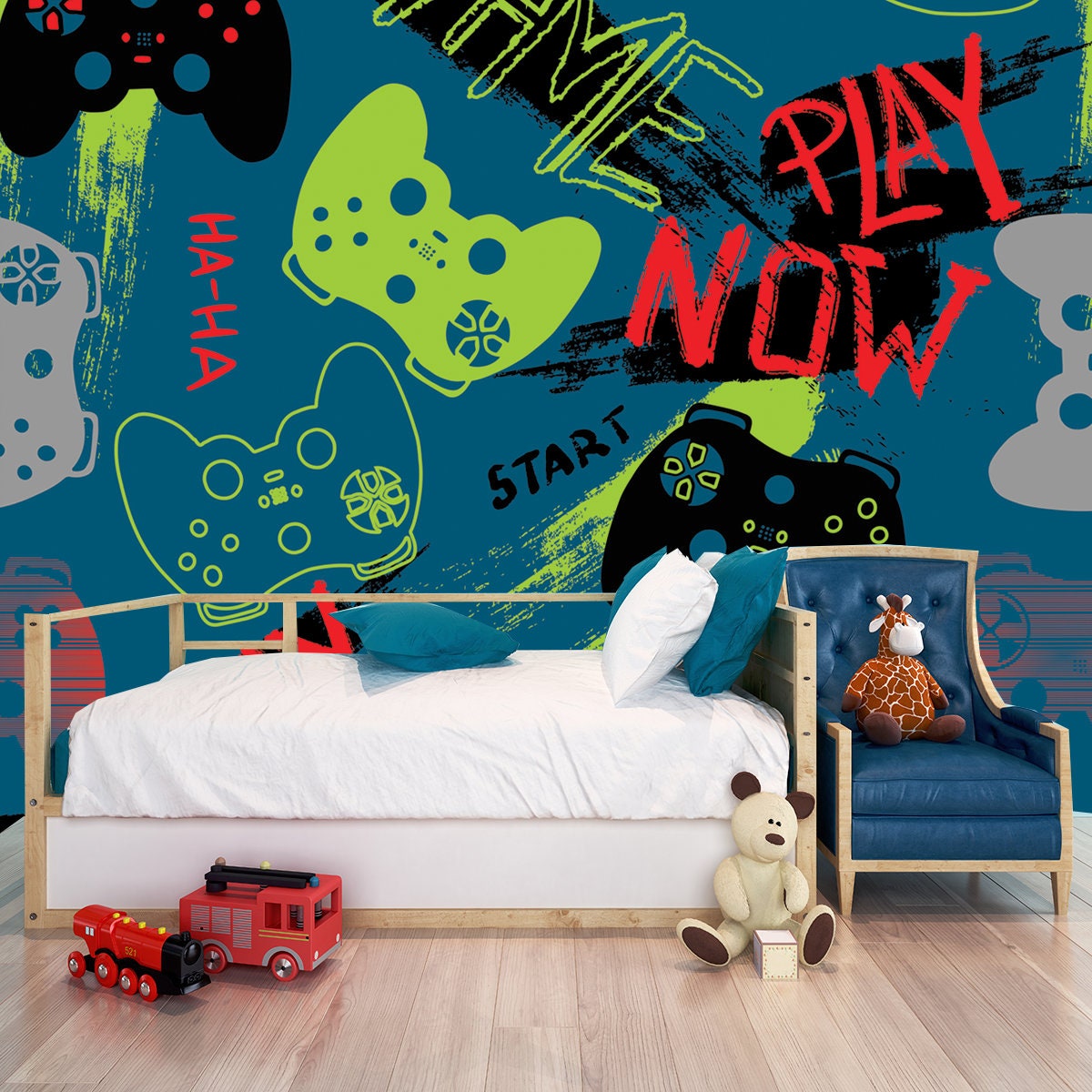 Carved Game Zone Wall Sticker Mural Wallpaper for Kids Boys Room Decals  Gaming Poster Decor 