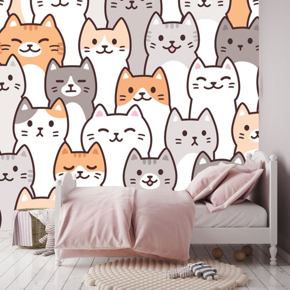 Angry Cat Fabric, Wallpaper and Home Decor