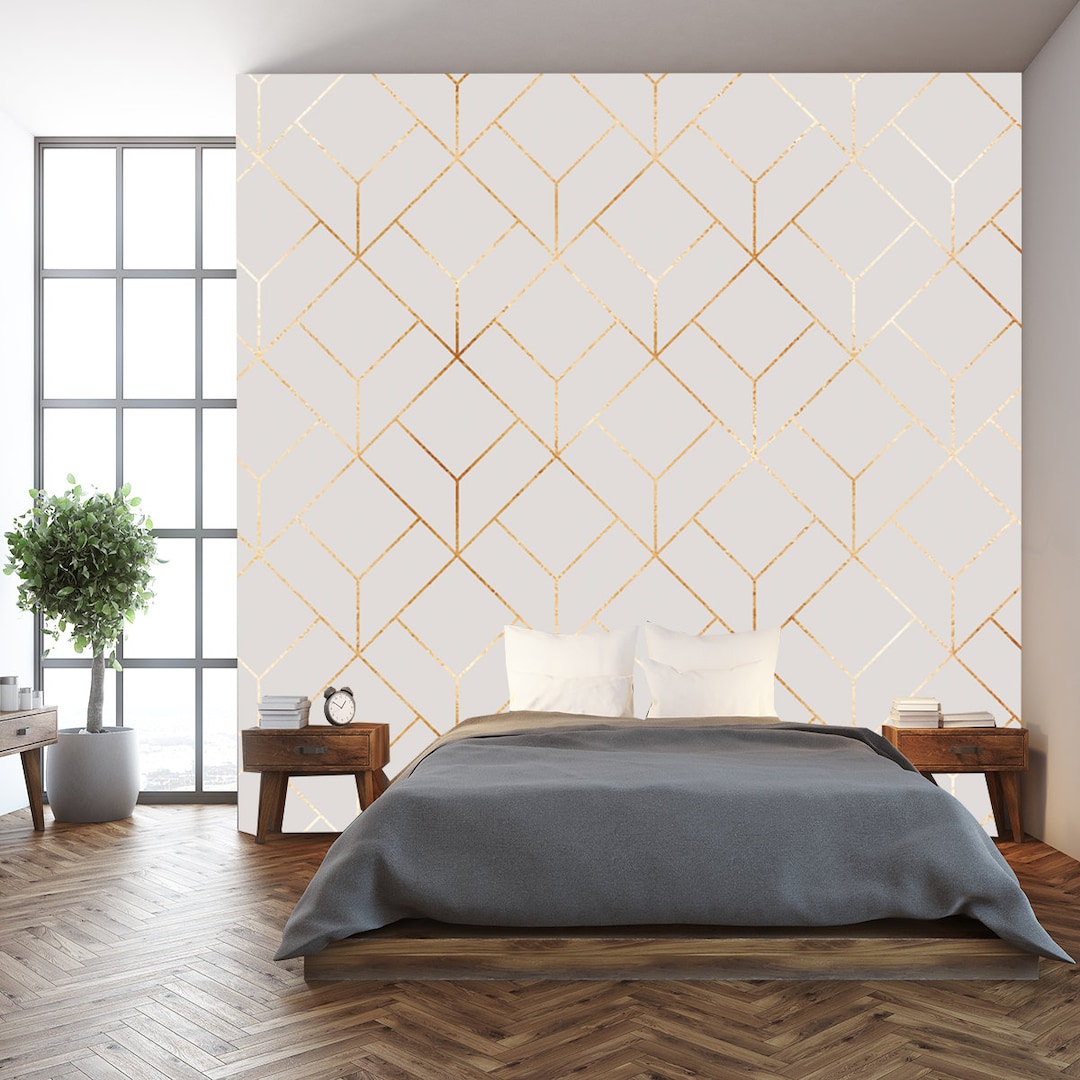 Elegant Gold Geometric Seamless Pattern With Hexagon Tiles - Etsy