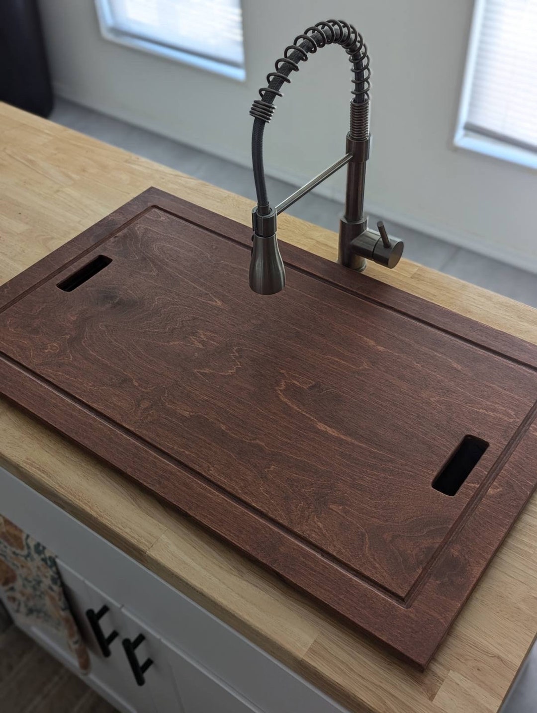 Wooden Sink Cover, Handmade Large Sink Cover, Gift for Her, Free