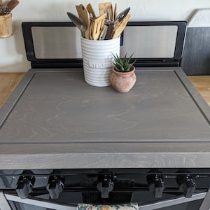 Couvercle supérieur de poêle en bois pour poêles électriques à gaz, boîte, couvercle de poêle, plateau de service, décoration de cuisine, planche à découper