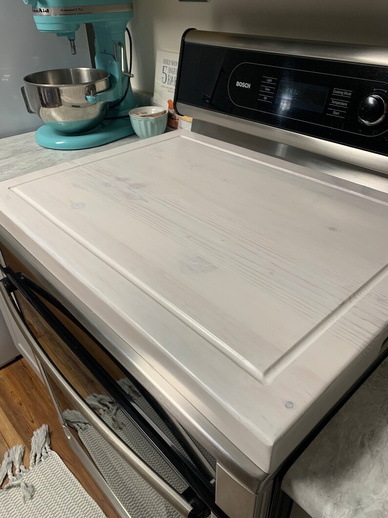 Wooden Stove Cover/noodle Board/black Stained/gas Stove Etsy