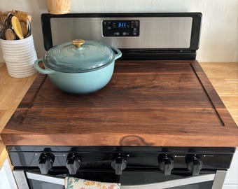 Black Walnut Stove Cover | Solid Wood Noodle Board