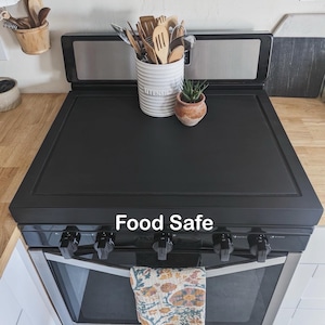 Couvercle de cuisinière en bois/tablette de nouilles/teinté noir/couverture de cuisinière à gaz/couverture de cuisinière électrique