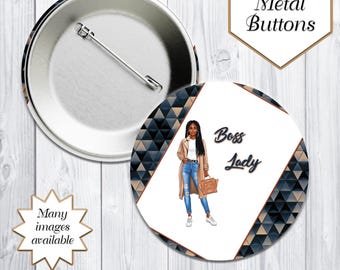 Custom Wording Metal Buttons | Pin Back Badges