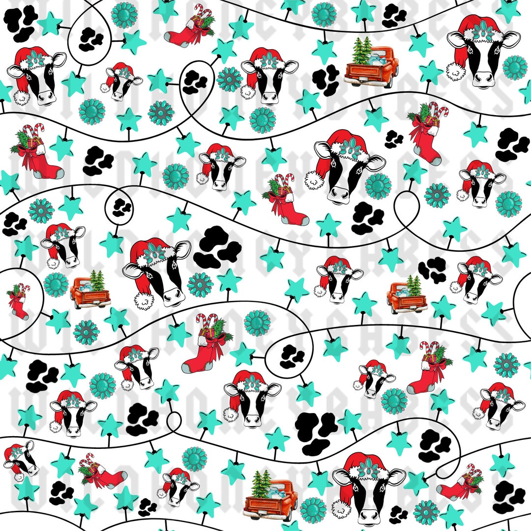 Western Christmas Seamless Png Western Christmas Png Cowboy - Etsy