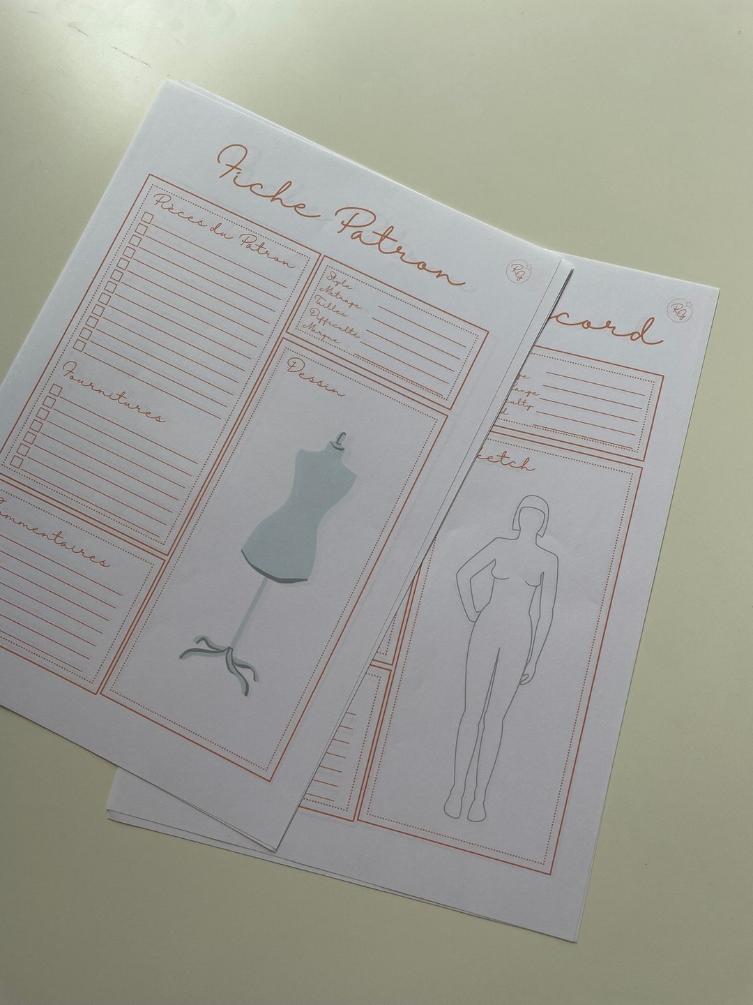 Pack 3 Downloadable Sheets: 2 Pattern Sheets (mannequin and Silhouette ...