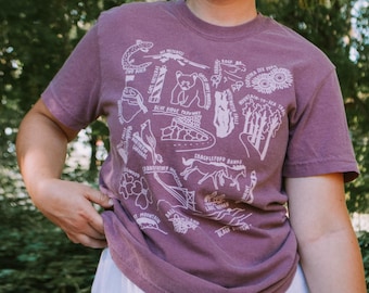 North Carolina Natur Checklist T-Shirt: Komfort Farben Souvenir
