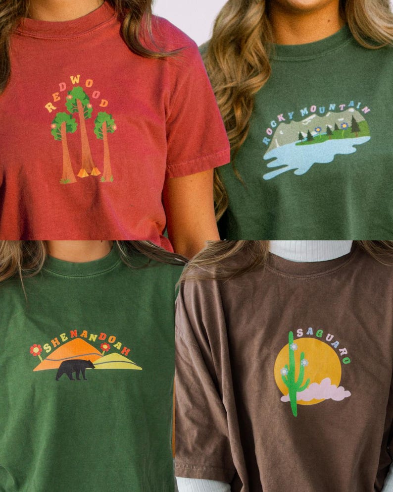 Retro National Park Graphic Tee: Vintage Style Hiking & Camping Gift image 5