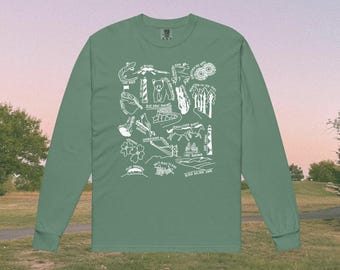 North Carolina Nature Langarm-Komfortfarben Wandershirt