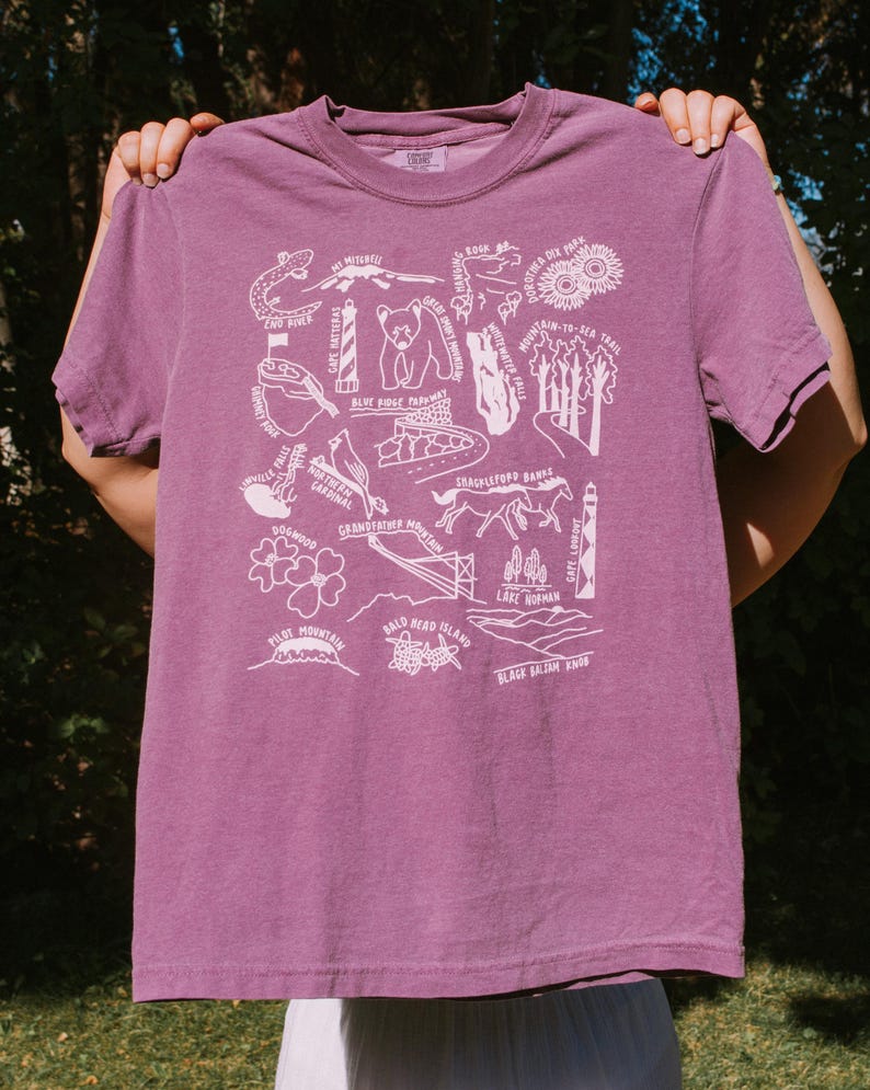 North Carolina Nature T-Shirt: Comfort Colors Souvenir Tee Bild 4