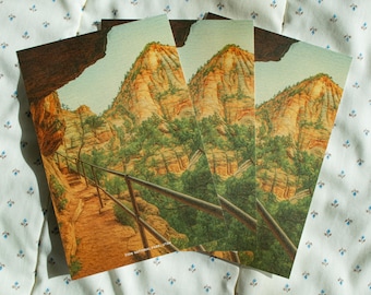 Zion National Park Postcard: Vintage-Style Utah Travel Souvenir
