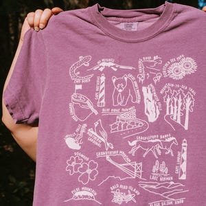 North Carolina Nature T-Shirt: Comfort Colors Souvenir Tee Bild 1