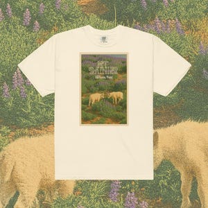 Mt Rainier National Park Vintage Postkarte Unisex T-Shirt, Komfortfarben, Bergziegen, Granola Girl, Washington Park Ranger