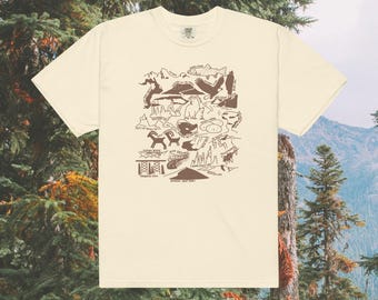 Idaho Nature Checklist T-Shirt: Comfort Colors Souvenir Tee