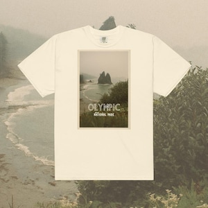 Olympischer Nationalpark Vintage Postkarte Unisex T-Shirt, Komfortfarben, Granola Girl, Washington Park Ranger, Outdoorsy Hiker Girl Geschenk