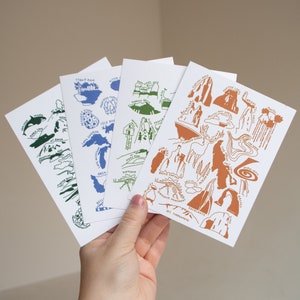 Zustand Natur Checkliste Postkarten-Kunstdruck - Einzeln oder im Pack