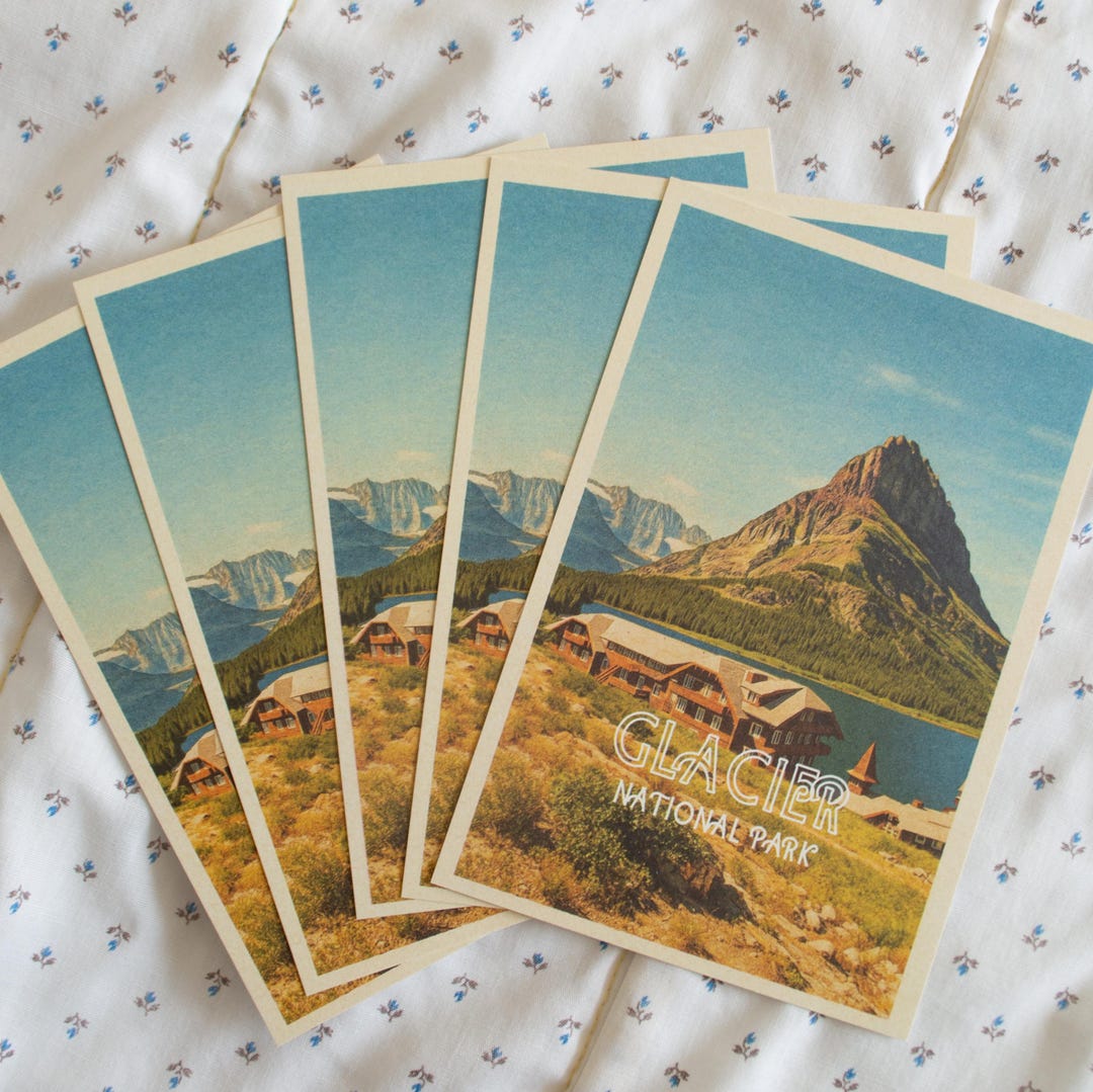 Glacier National Park Postcard: Vintage Film Style, Montana Souvenir - Etsy