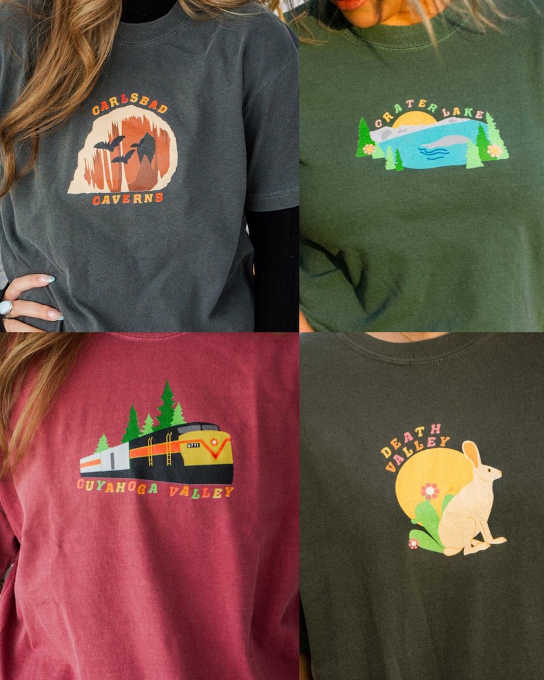 Retro National Park Graphic Tee: Vintage Style Hiking & Camping Gift image 8