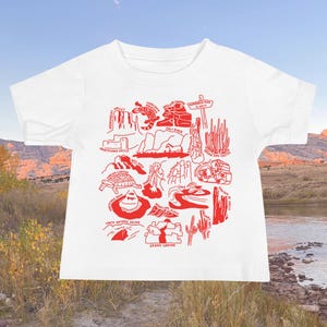 Arizona Baby White Short Sleeve Tee Unisex, Granola Baby, Nature Kid, National Parks, Hiking Shirt
