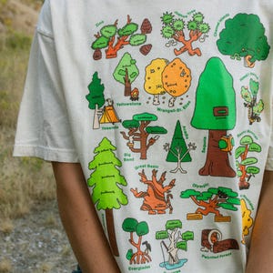 National Park Native Trees Graphic Tee: Comfort Colors Unisex Shirt