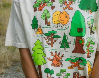 National Park Native Trees Graphic Tee: Comfort Colors Unisex Shirt