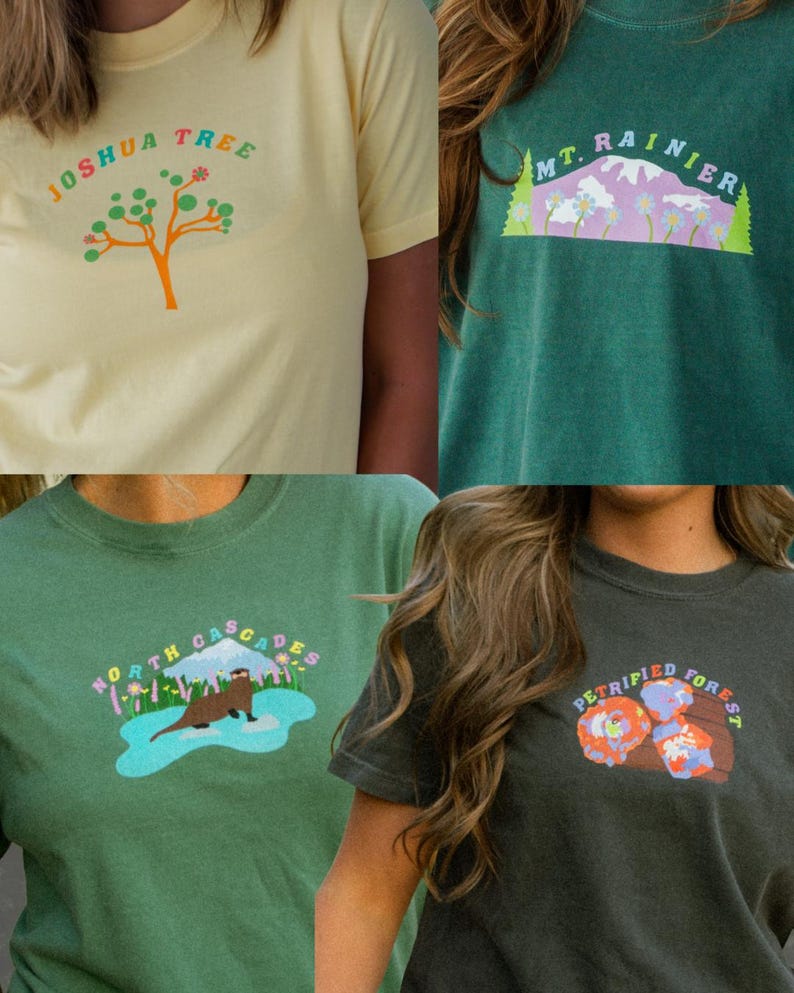 Retro National Park Graphic Tee: Vintage Style Hiking & Camping Gift image 4