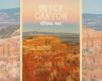 Poster Utah National Park: vintage matte kunstprint, meisjesstijl muesli