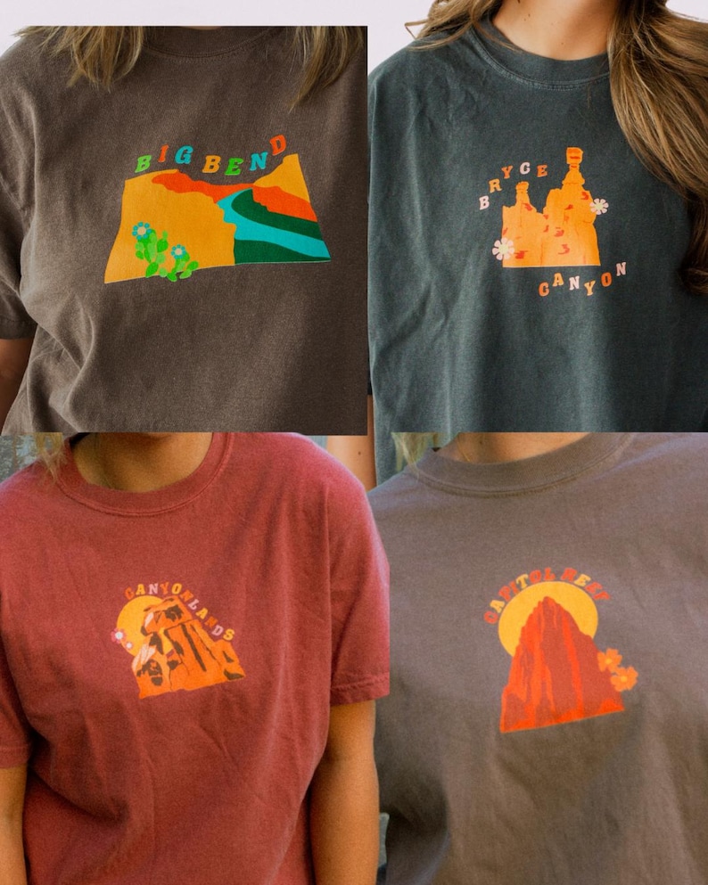 Retro National Park Graphic Tee: Vintage Style Hiking & Camping Gift image 7
