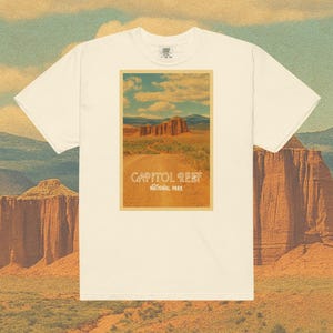 Utah National Park Vintage Postkarte Unisex T-Shirt, Komfortfarben, Granola Girl, Utah Park Ranger, Zion, Bryce Canyon, Capstol Reef