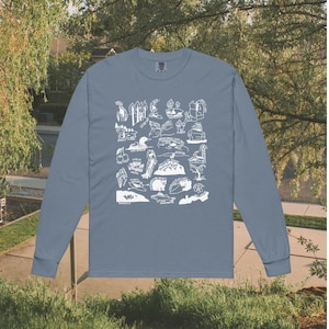 Wisconsin State Nature Long-Sleeve Unisex Comfort Colors T-Shirt, Hiking Shirt, Gift for Hikers and Granola Girls, Camping Shirt