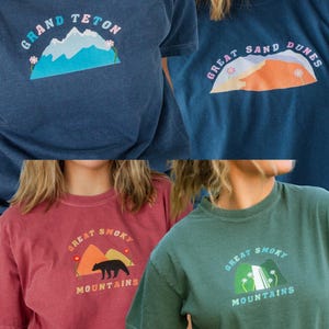 Retro National Park Graphic Tee: Vintage Style Hiking & Camping Gift image 3