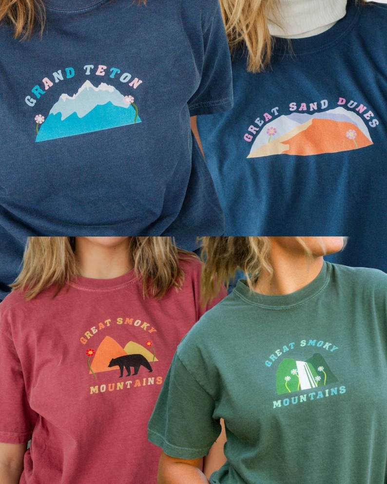 Retro National Park Graphic Tee: Vintage Style Hiking & Camping Gift image 3