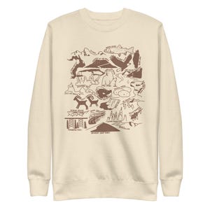 Idaho State Nature Long-Sleeve Unisex Sweatshirt, Hiking Sweater, Gift for Hikers and Granola Girls, Camping Sweater