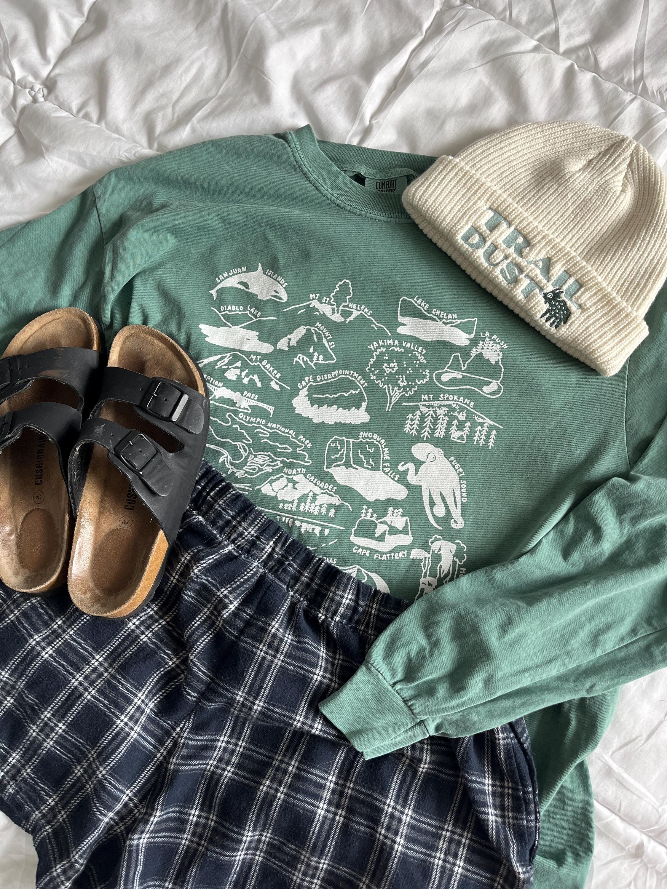 ステートネイチャー ロングスリーブTシャツ：コンフォートカラーハイキングシャツ