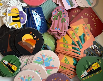 National Park Stickers Granola Girl Aesthetic, Hiking Stickers