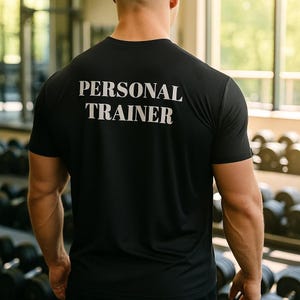 Custom Personal Trainer T Shirt, Fitness Pro Branding Tee, Moisture wicking Sports Shirt,  Summer uniform t-shirt for gym trainer,